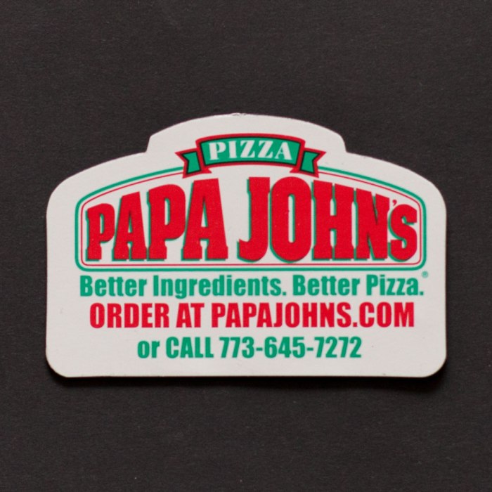 Papa John's Magnet